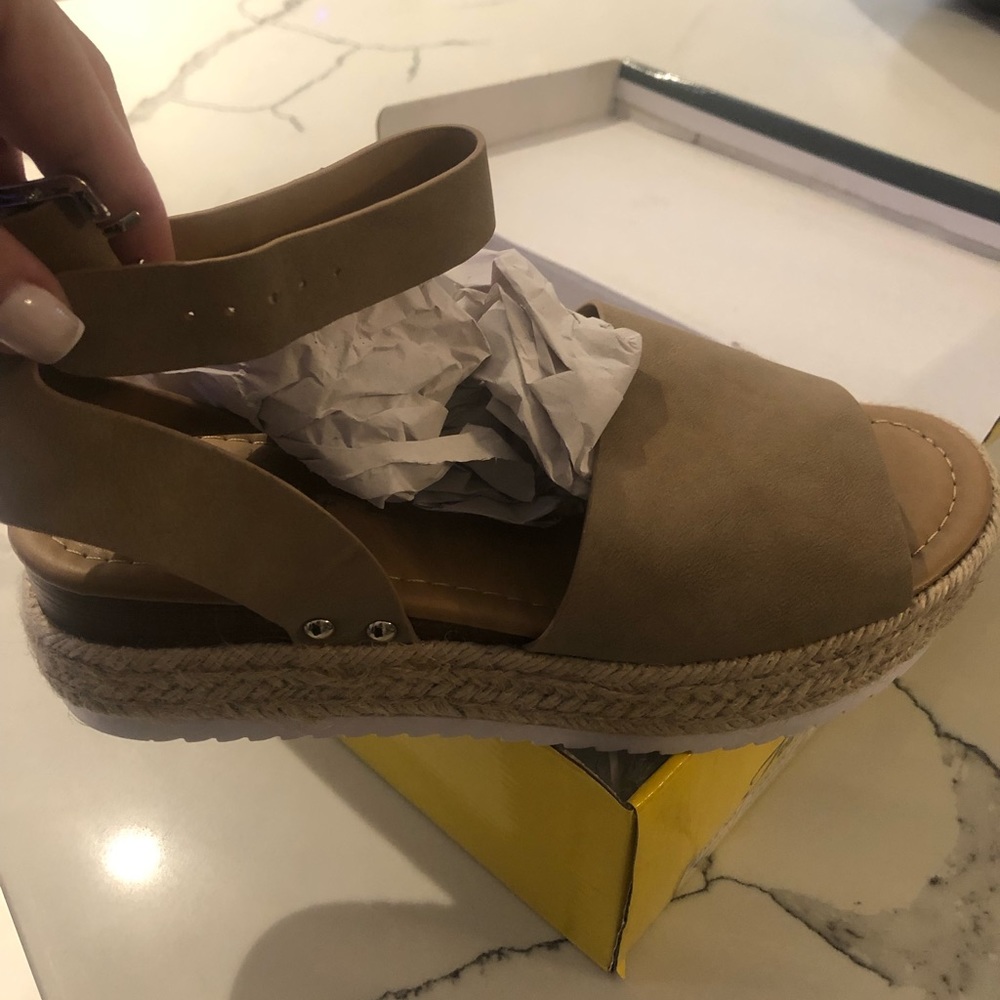 Forever sandals in sand color from Nordstrom